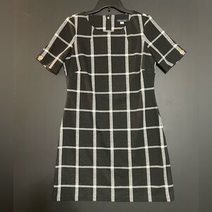 Tommy Hilfiger Black and White Grid Mini Dress